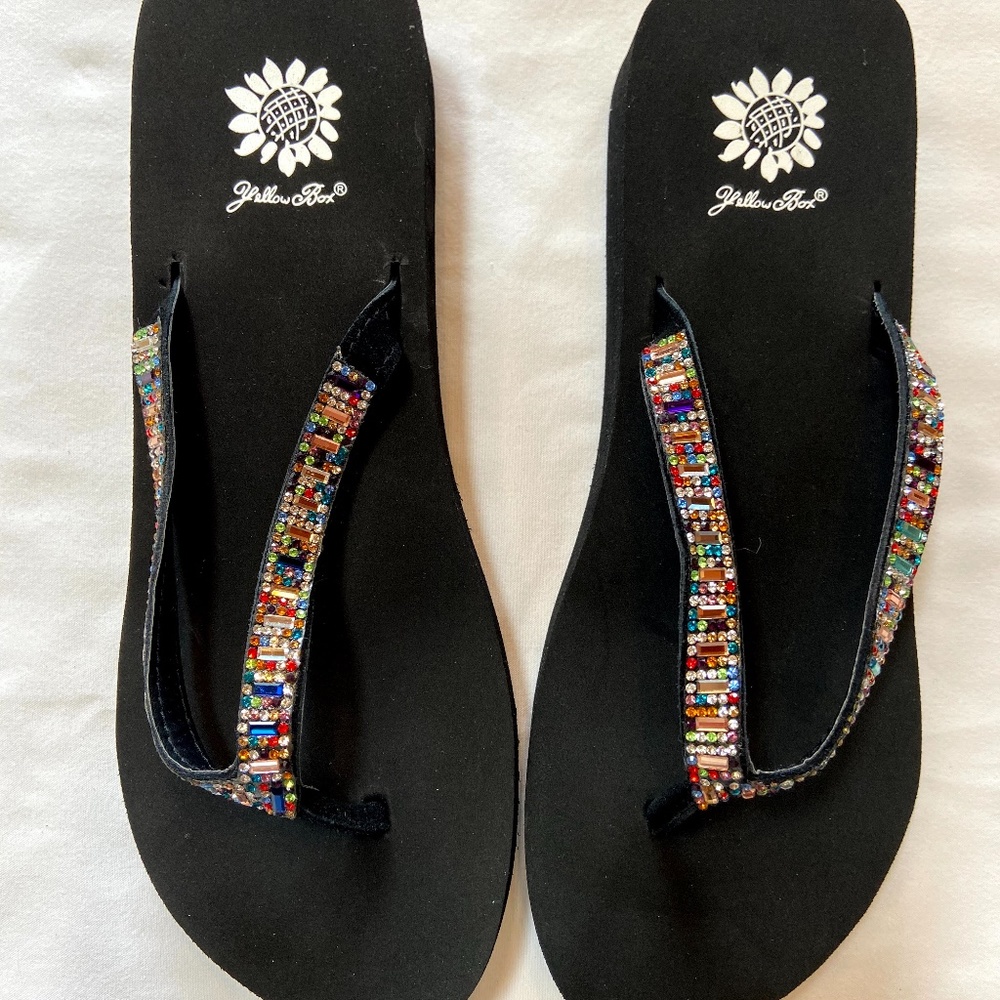 Yellow Box Zemily Black Sandals Women's